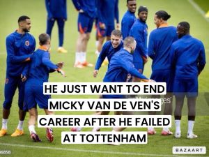 Read more about the article HE JUST WANT TO END MICKY VAN DE VEN’S CAREER AFTER HE FAILED AT TOTTENHAM  Fans left fuming after Micky van de Ven reacting angrily as former Tottenham man aims to give him Long-term injury