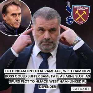 Read more about the article TOTTENHAM ON TOTAL RAMPAGE, WEST HAM NEW BOSS COULD SUFFER SAME FATE AS ARNE SLOT, AS SPURS PLOT TO HIJACK WEST HAM-LINKED PL DEFENDER