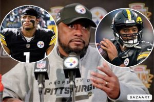 Read more about the article “THE QB BATTLE FOR THE AGES! Mike Tomlin’s Stunning Admission About Russell Wilson and Justin Fields Will Leave Steelers Fans Reeling”