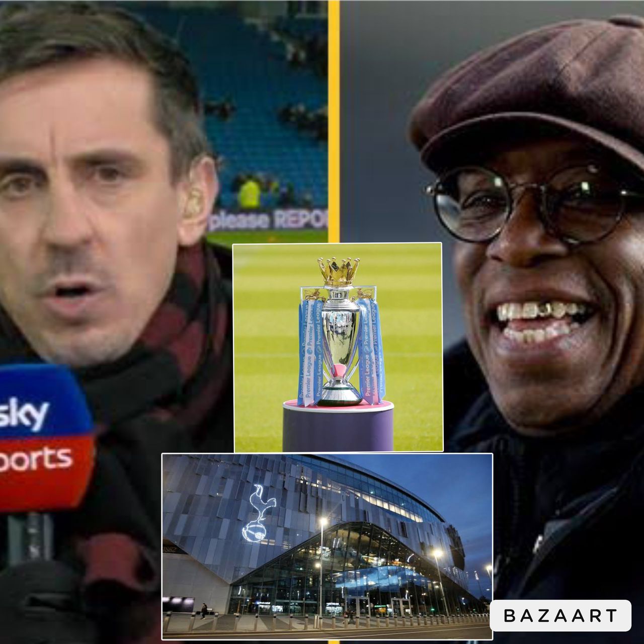 You are currently viewing Ian Wright shocked after Gary Neville predicts where Tottenham are going to finish this season